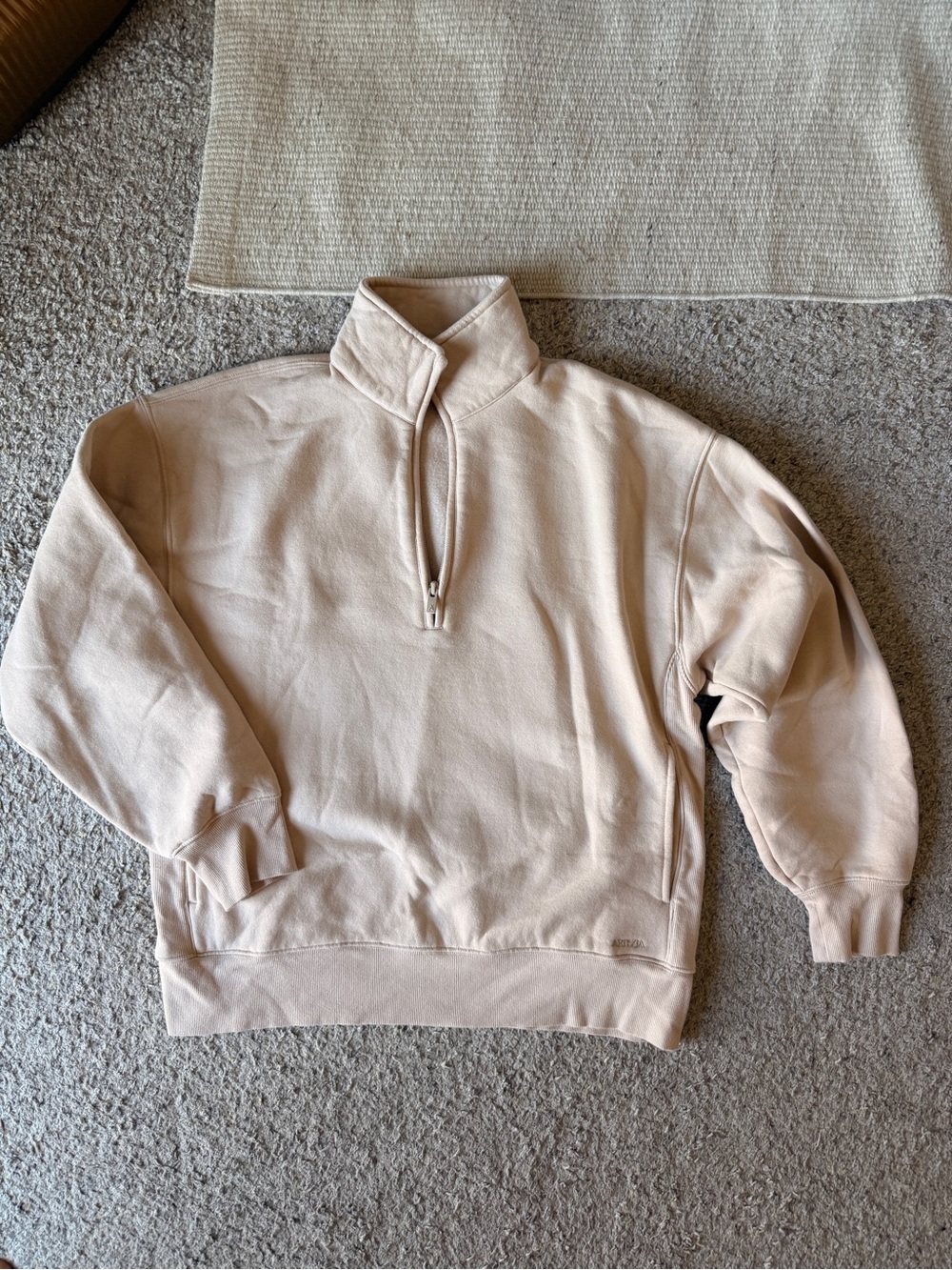 Aritzia cozy fleece boyfriend 1/4 zip sweatshirt